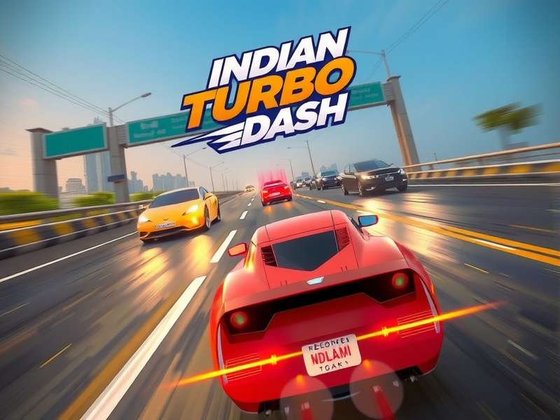 Indian Turbo Dash Game Cover - High-Speed Desi Racing Adventure